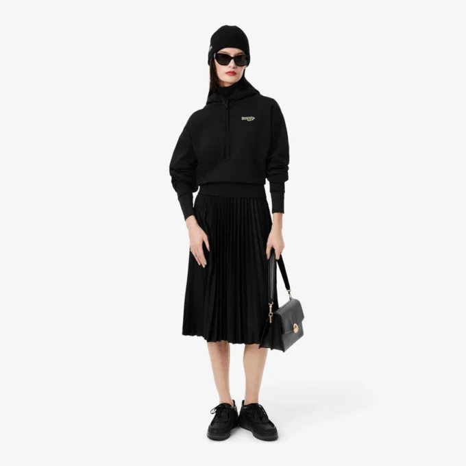 Camisola com capuz oversized com logótipo para mulher
