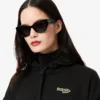 Camisola com capuz oversized com logótipo para mulher