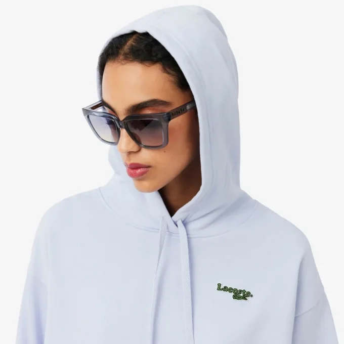Camisola com capuz oversized com logótipo para mulher