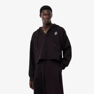 Camisola com capuz oversized Runway para homem