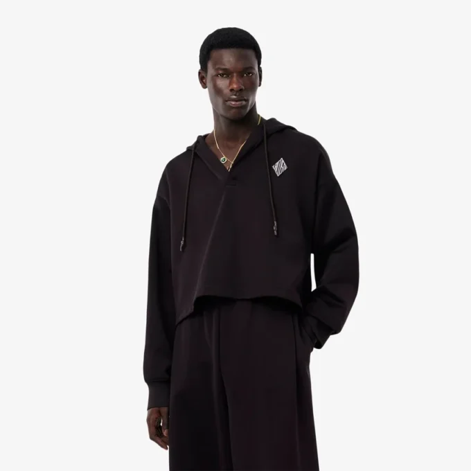 Camisola com capuz oversized Runway para homem