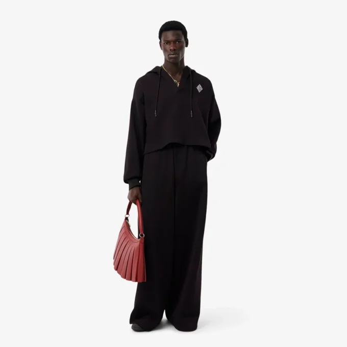 Camisola com capuz oversized Runway para homem