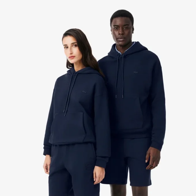 Camisola com capuz unissexo em malha grossa