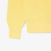 Camisola com detalhe de emblema em malha canelada perolada