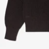 Camisola com emblema em malha canelada perolada