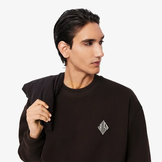 Camisola com emblema em piqué dupla face