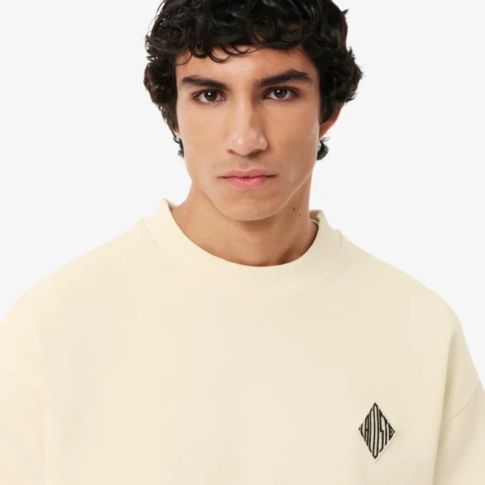 Camisola com emblema em piqué dupla face