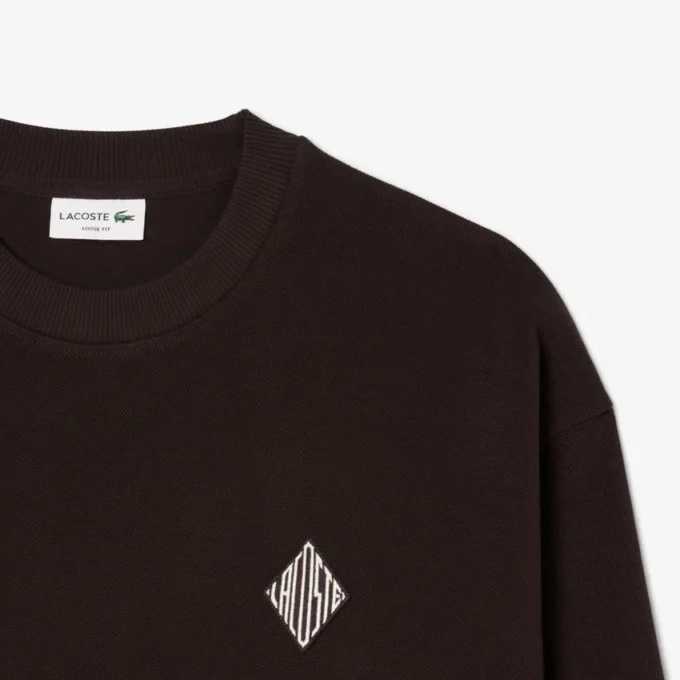 Camisola com emblema em piqué dupla face