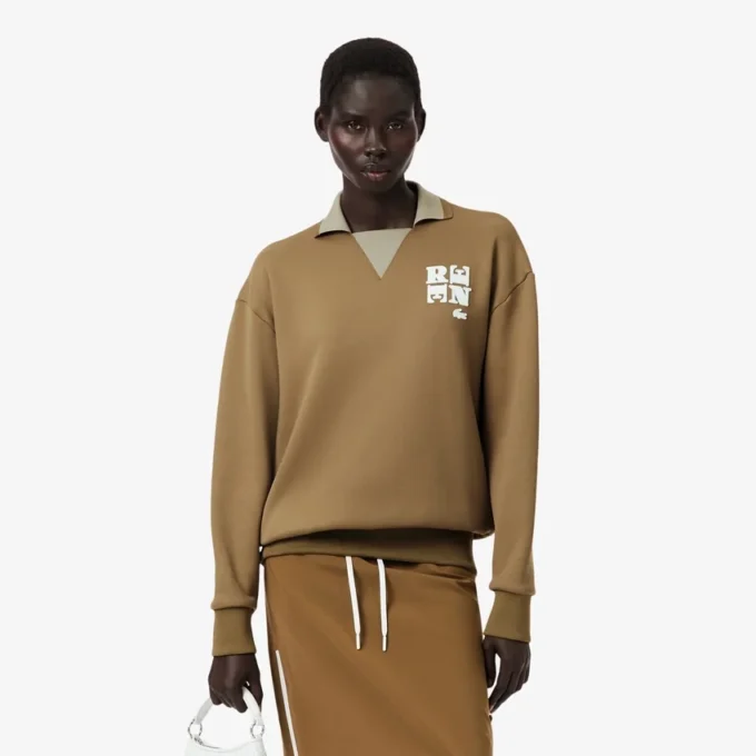 Camisola com emblema no colarinho de polo Runway