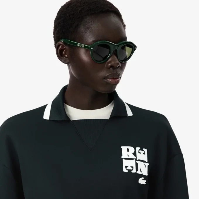 Camisola com emblema no colarinho de polo Runway