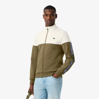 Camisola com fecho de correr e blocos de cor para homem