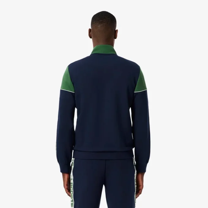 Camisola com fecho de correr e blocos de cor para homem