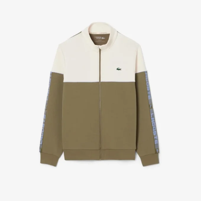Camisola com fecho de correr e blocos de cor para homem