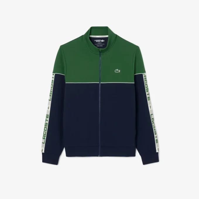 Camisola com fecho de correr e blocos de cor para homem