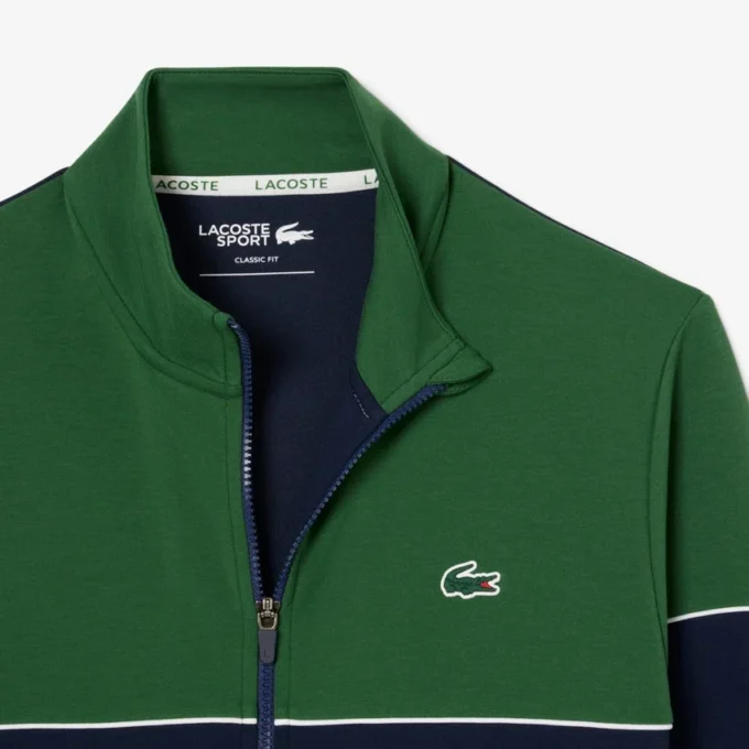 Camisola com fecho de correr e blocos de cor para homem