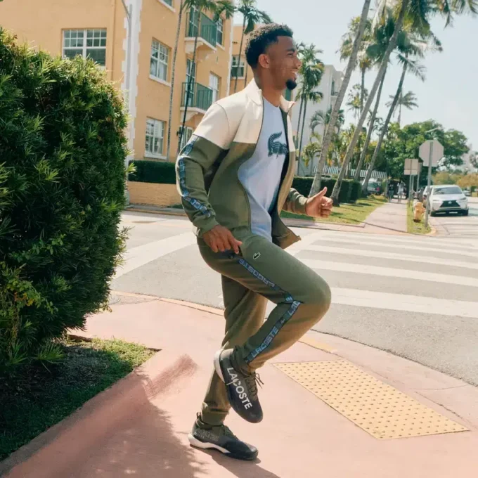 Camisola com fecho de correr e blocos de cor para homem