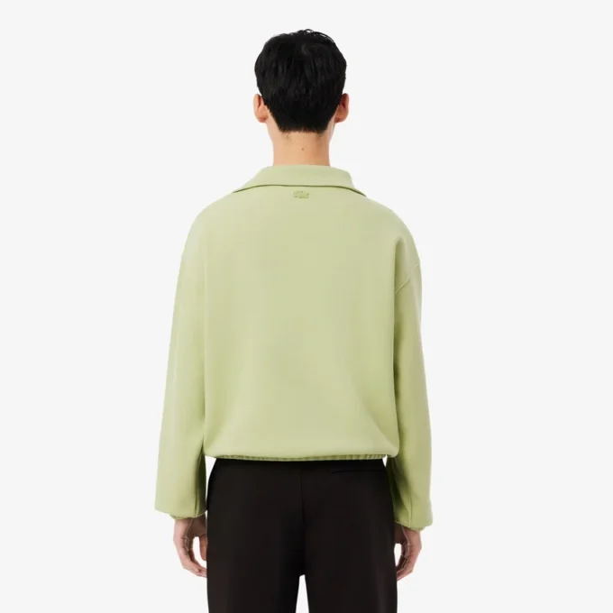 Camisola com fecho de correr e corte largo