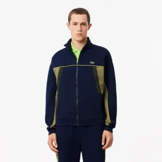 Camisola com fecho de correr e corte largo para homem