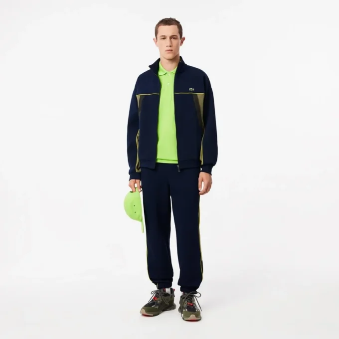 Camisola com fecho de correr e corte largo para homem