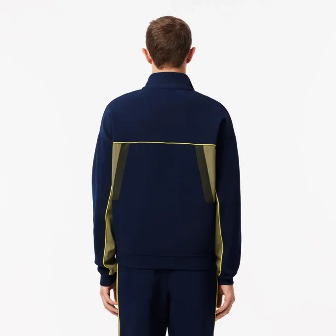 Camisola com fecho de correr e corte largo para homem