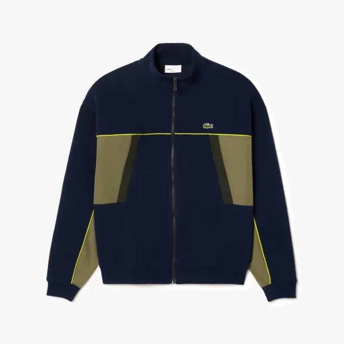 Camisola com fecho de correr e corte largo para homem