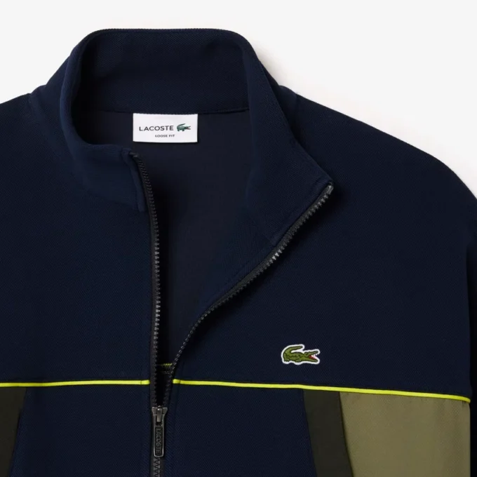 Camisola com fecho de correr e corte largo para homem