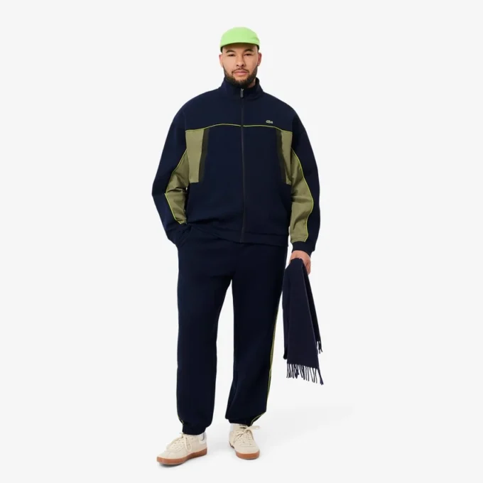 Camisola com fecho de correr e corte largo para homem