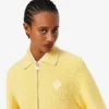 Camisola com fecho e emblema em algodão