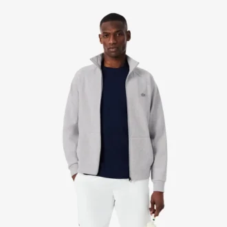 Camisola com fecho em jersey dupla face para homem