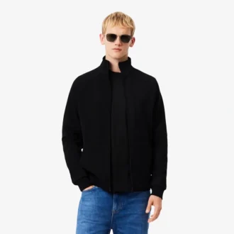 Camisola com fecho em jersey dupla face para homem