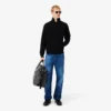 Camisola com fecho em jersey dupla face para homem