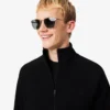 Camisola com fecho em jersey dupla face para homem