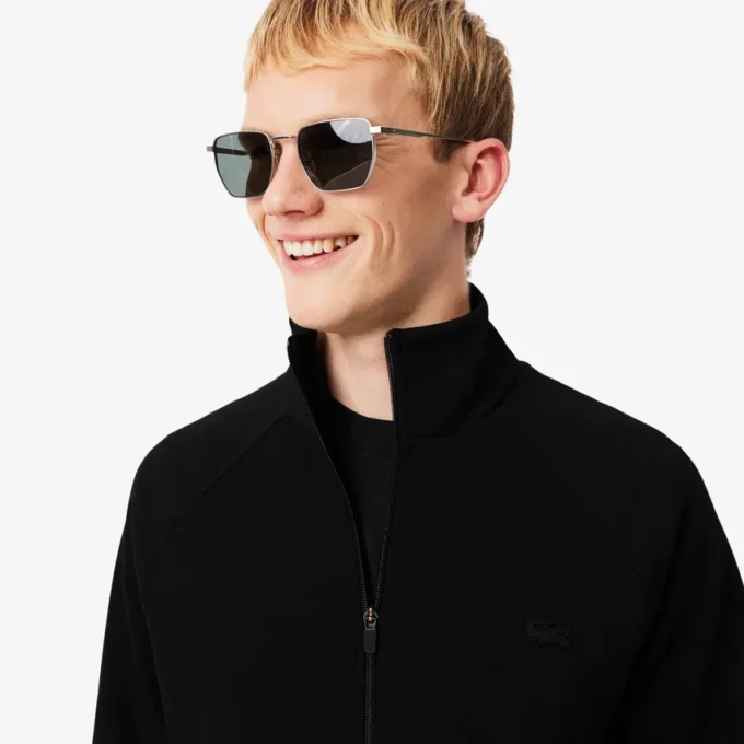Camisola com fecho em jersey dupla face para homem