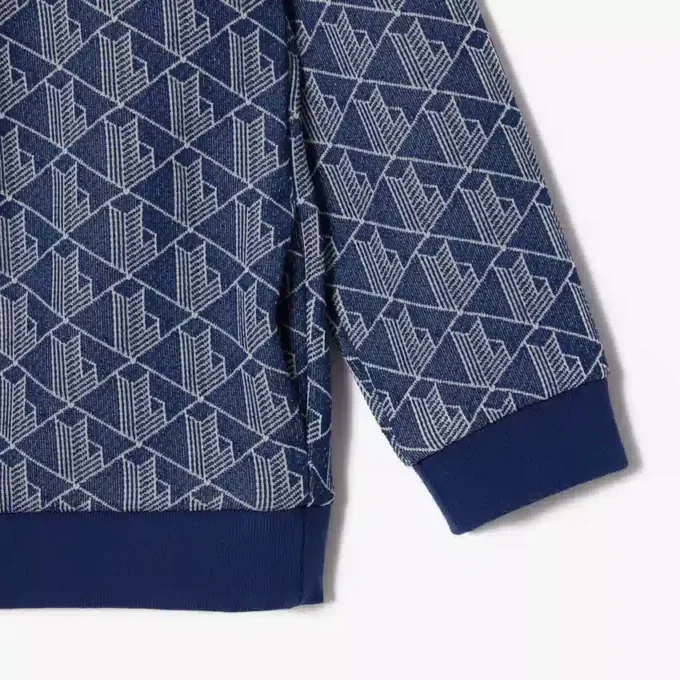 Camisola com gola alta e fecho de correr Paris Monogram para criança