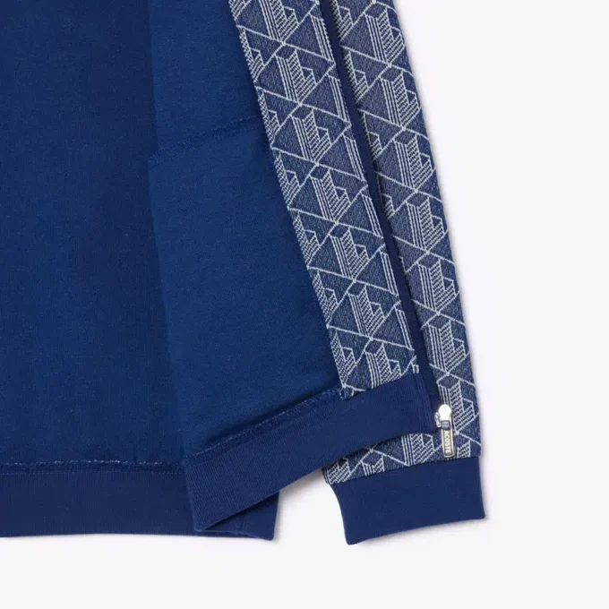 Camisola com gola alta e fecho de correr Paris Monogram para criança