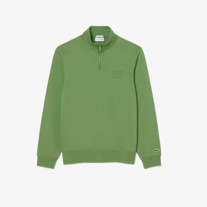 Camisola com gola alta e fecho em relevo