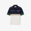 Camisola com gola de polo às riscas para mulher, fabricada em França