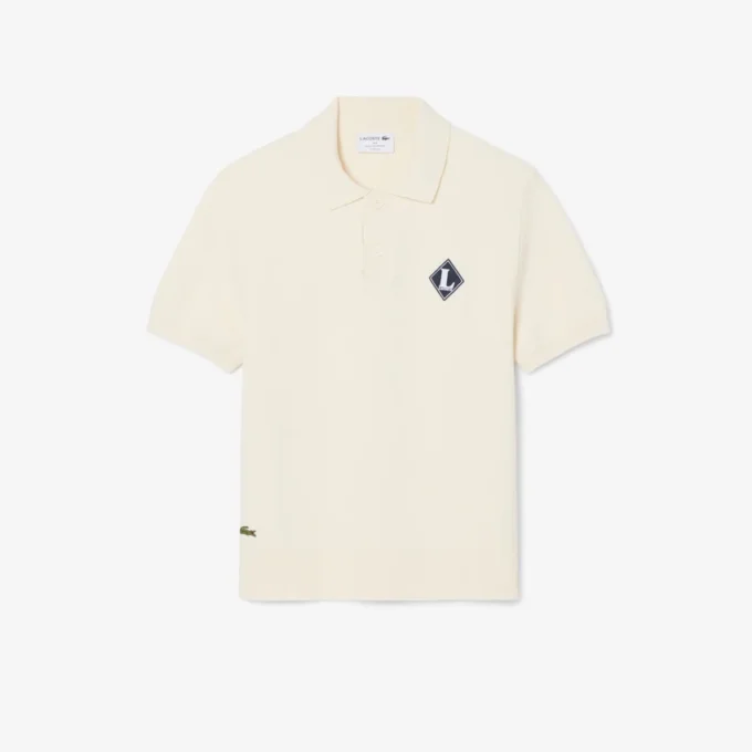 Camisola com gola polo e emblema «Made in France»