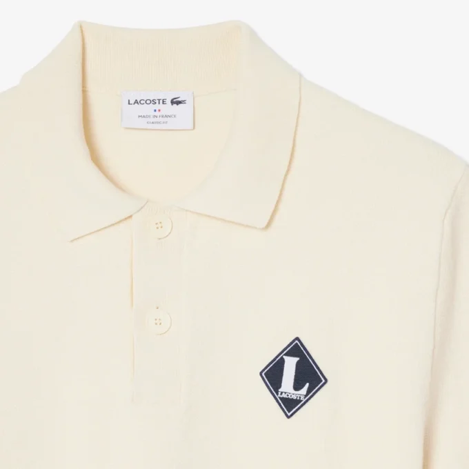 Camisola com gola polo e emblema «Made in France»