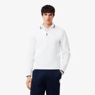 Camisola com gola polo e fecho de correr Tennis Heritage