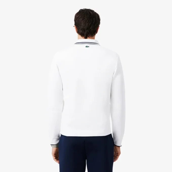 Camisola com gola polo e fecho de correr Tennis Heritage