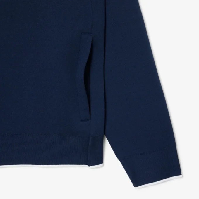 Camisola com gola polo e fecho de correr Tennis Heritage