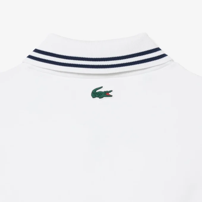 Camisola com gola polo e fecho de correr Tennis Heritage