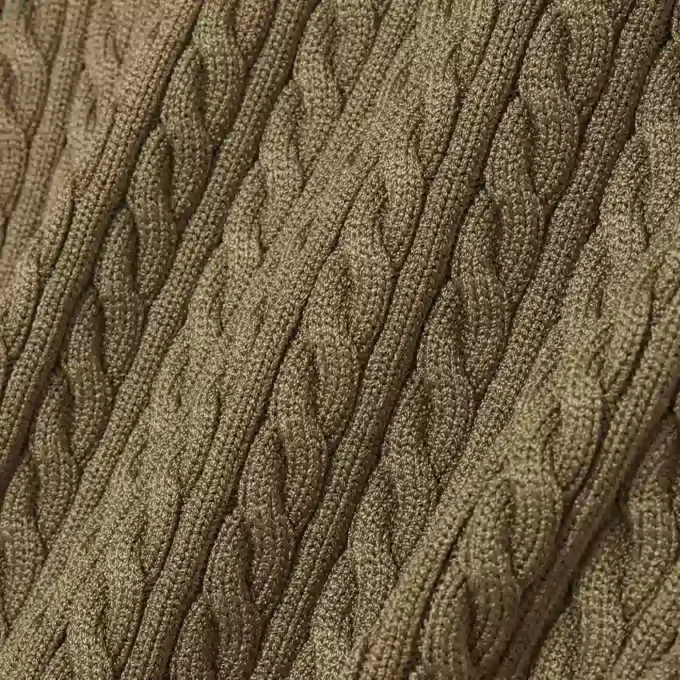 Camisola com gola polo e malha trançada da coleção de passerelle