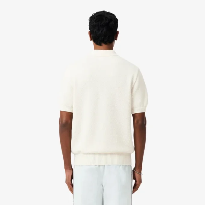 Camisola com gola polo, edição de arquivo, fabricada em França