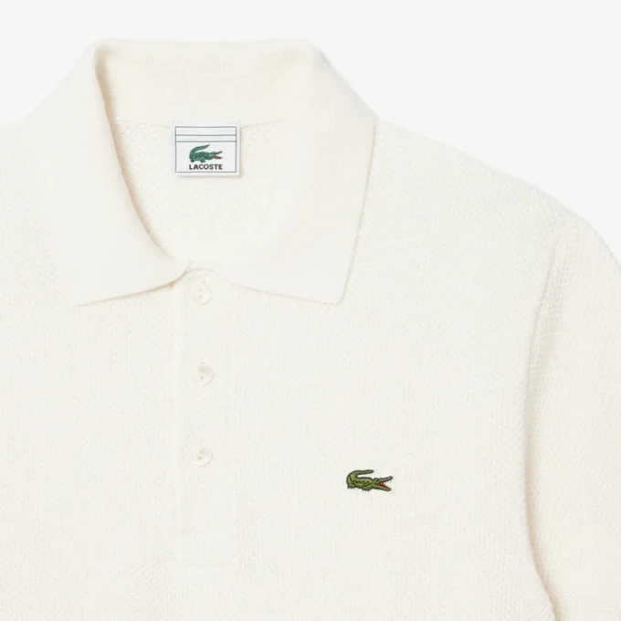 Camisola com gola polo, edição de arquivo, fabricada em França