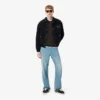 Camisola com gola polo em algodão canelado para homem
