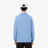 Camisola com gola polo em algodão canelado para homem