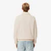 Camisola com gola polo em algodão canelado para homem