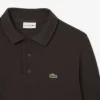 Camisola com gola polo em algodão canelado para homem